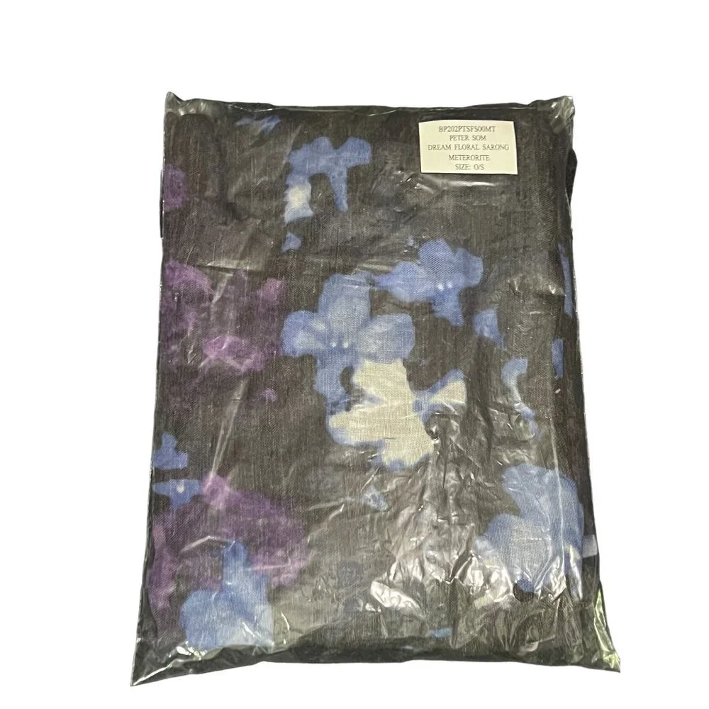 Peter Som Dream Floral Sarong Meteorite Coverup Dress Convertible Summer Beach D - Picture 5 of 15